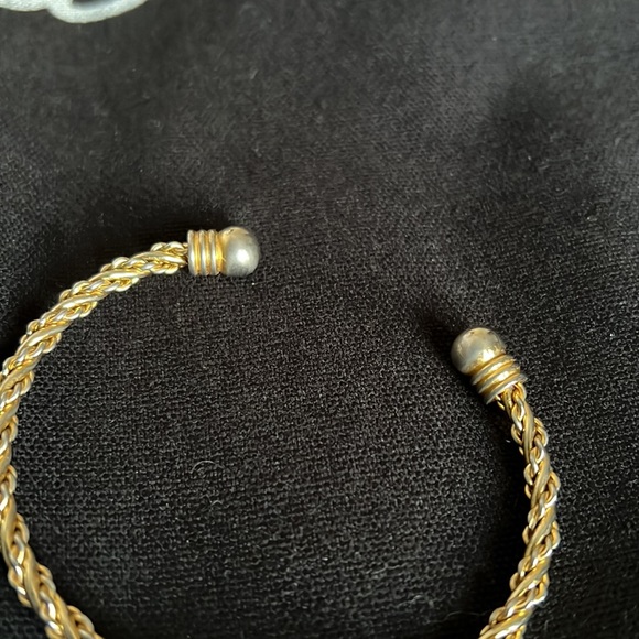 Gold Braided Cuff Bracelet - Womens Bracelet - Womens Accessories - Costume - Picture 3 of 4